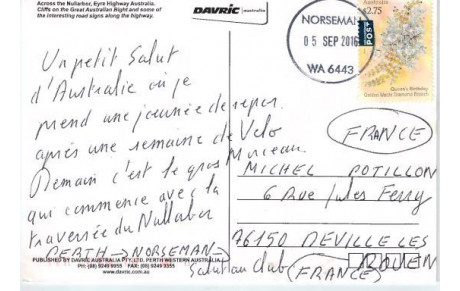 Des nouvelles d'Australie...